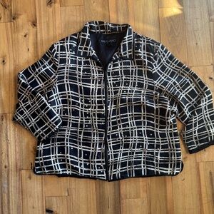 SilkLand Elegant Black and Gold Jacket‎ 3X